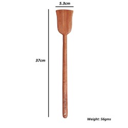 The Indus Valley Wooden Flip Spatula Ladle for Cooking Dosa Roti Chapati Kitchen Tools Set of 4