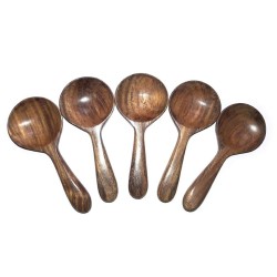 Small Sisam Wooden Masala Spoon Set of 5