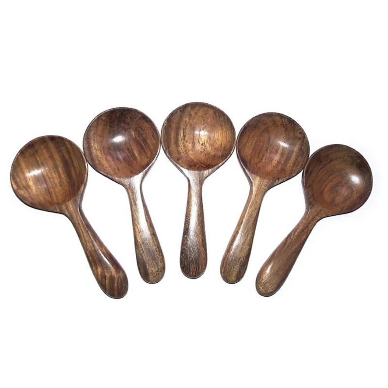 Small Sisam Wooden Masala Spoon Set of 5