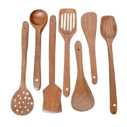 Tic Wood Crafts Multipurpose Serving And Cooking Spoon Set Brown