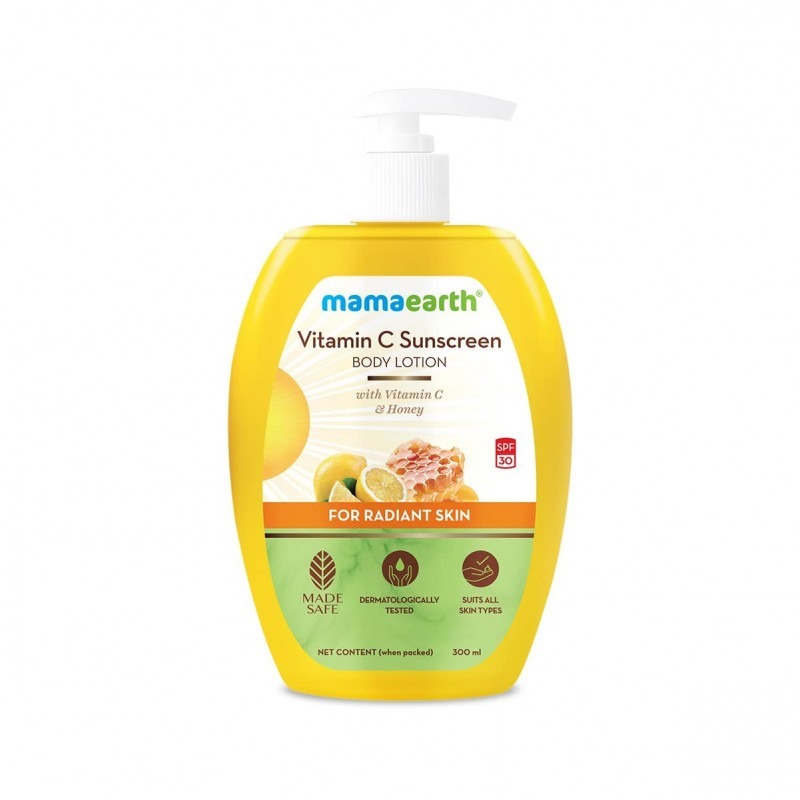 Mamaearth Vitamin C Sunscreen Body Lotion SPF 30 with Vitamin C & Hon