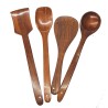 Jk Handicrafts Premium Handmade Wooden Non Stick Serving and Cooking Spoon Kitchen Tools Utensil Set of 4