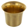 SoilMade Brass Panchpatra Glass and Spoon Round Shape Brass Made Size Aprox 7cm
