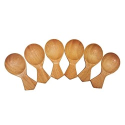 Small Neem Wood Masala Spoon Set Of 6 For Small Containers 3.5inch