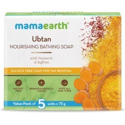 MamaEarth Ubtan Nourishing Bathing Soap With Turmeric & Saffron 375 g