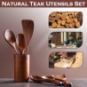 Nayahose Kitchen Utensils Set Nayahose Wooden Cooking Utensil Set Non stick Pan