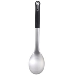 Bergner Master Pro Stainless Steel Kitchen Spoon With Nylon Handle Black