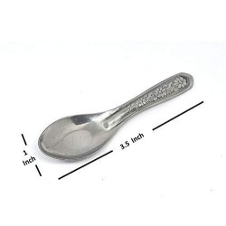 Kraxta Stainless Steel Masala Spices Spoons Set of 24 3.5 Inch Silver