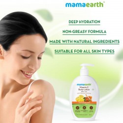 Mamaearth Vitamin C Body Lotion with Vitamin C & Honey for Radiant Skin 400 ml All Skin Types