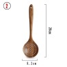 Ganga Antiques Wooden Luxery Serving and Cooking Spoons Set Wood Brown Spoons Kitchen Utensil Set of 7