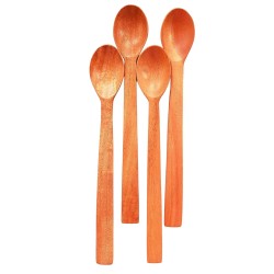 Fabartistry Pure Neem Long Spoons Pack of 4 Brown