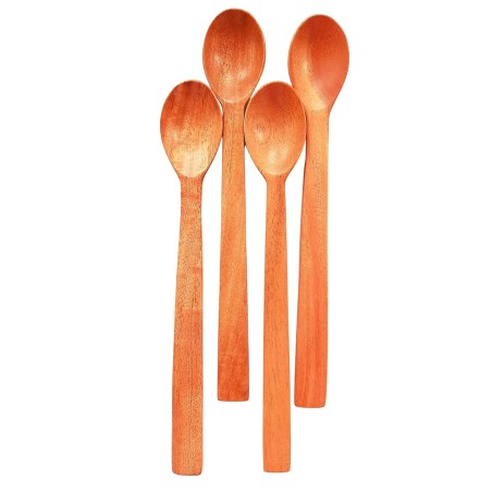 Fabartistry Pure Neem Long Spoons Pack of 4 Brown