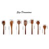 Craft Castle Sheesham Wooden Serving & Cooking Spoons for Kitchen & Dining Table Set of 7
