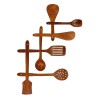 Craft Castle Sheesham Wooden Serving & Cooking Spoons for Kitchen & Dining Table Set of 7