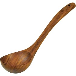 Wooden Ladle for Cooking Soup Spoon Ladle Teak Wooden Serving Spoon