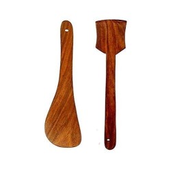 Incredible Hub Wooden Serving & Cooking Spoon Set for Cooking Baking Kitchen Tools Wooden Spoon Set of 2