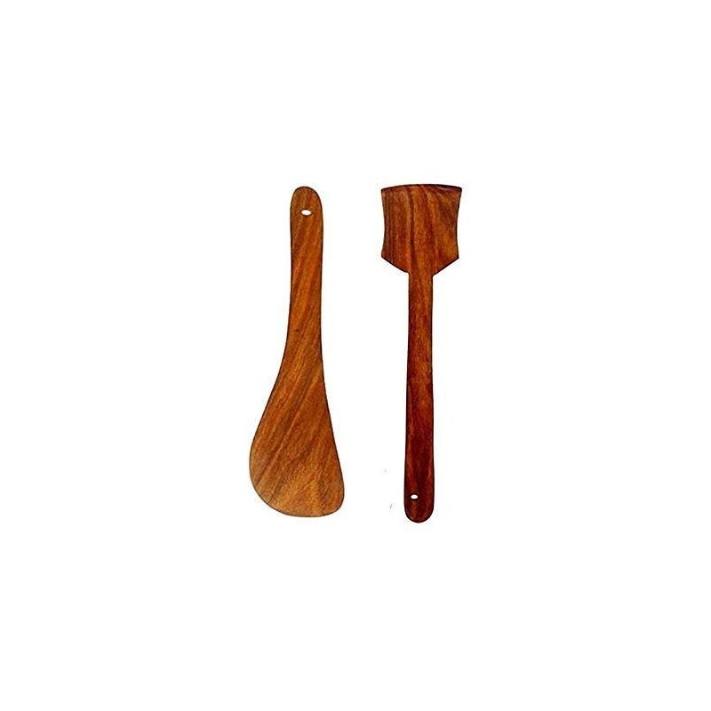 Incredible Hub Wooden Serving & Cooking Spoon Set for Cooking Baking Kitchen Tools Wooden Spoon Set of 2