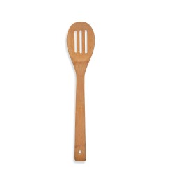 Fackelmann Bamboo Slotted Spoon 30x6 Cm Ideal for Non Stick Cookware Use it for Cooking