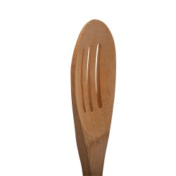 Fackelmann Bamboo Slotted Spoon 30x6 Cm Ideal for Non Stick Cookware Use it for Cooking
