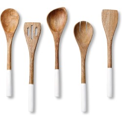 Wooden Spoons for Cooking Set for Kitchen Non Stick Cookware Tools or Utensils Includes Wooden Spoon