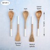 Wooden Spoons for Cooking Set for Kitchen Non Stick Cookware Tools or Utensils Includes Wooden Spoon