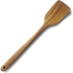 Teak Large Wooden Spatula Heavy Duty Cajun Stir Paddle for Cooking in Big Pot Handcrafted Set of 2
