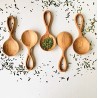 Raja handicraft Small Neem Wooden Spice Spoon Natural Wooden Spoons Eco Friendly Gift Kitchen  Set of 5
