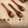 IRIDA NATURALS Sheesham Big Wooden Masala Spoons Set of 6 Eco Friendly Handmade Wooden Spoon for Tea Coffee Sugar