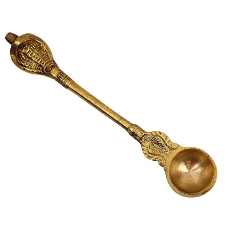 Spillbox Traditional Handcrafted Brass Spoon Udarni Snake Spoon Panchpathiram Panchapalli Spoon