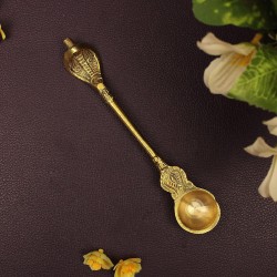 Spillbox Traditional Handcrafted Brass Spoon Udarni Snake Spoon Panchpathiram Panchapalli Spoon
