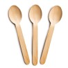 Mimini Disposable Biodegradable Wooden Spoon 14cmx Pack Of 100 Pcs For Restruant,catering & Multiuse