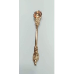 Jnali Gems Copper Achmani Spoon For Pooja Size 4 Inch Set Of 2 Pcs