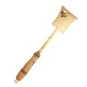 Copper Master Pure Brass Lead Free Premium Turner with Wooden Handle for Dinnerware Cooking Spoon
