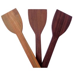 Ecopal Wooden Cooking Spoon Utensils Set For Non Stick Cookware Handmade Black Teak Wood Spatula Pack Of 3
