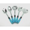 Veniqe Stainless Steel Cooking Utensil Set Heavy Serving Steel Spoons With Plastics Handle