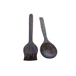 Papl!k Palmwood Cooking Spoons Spatula Khunti Turner Ladle Hata Set Of 2