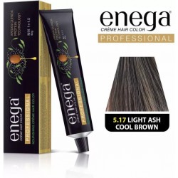 Enega Cream Hair Color Professional 5.17 Light Ash Cool Brown