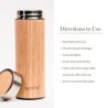 Ecotyl Bamboo Stainless Steel Insulated flask - 450 ml