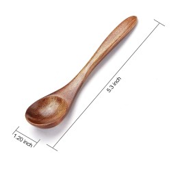Sevensun Small Wooden Spoons 6pcs Wooden Small Teaspoons Serving Wooden Utensils