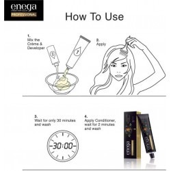 Enega Professional Ammonia Free No.5 Light Golden Brown Permanent Hair Color 60 Gm