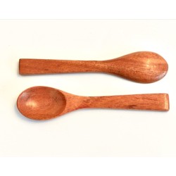 Raja Handicraft 6 Small Neem Wooden Spoons 4 Inch Wooden Demitasse Honey Diy Favors Salt Jelly Jam
