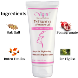 Vigini 100% Natural Actives Vaginal V Tightening & Whitening Gel 100 gm