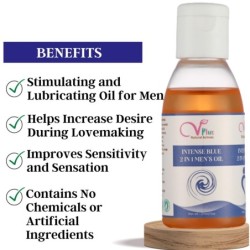 Vigini Plus 100% Natural Actives Intense Blue 2 In 1 Lubricant Men's Oil 25 ml