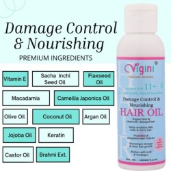 Vigini 100% Natural Actives Damage Control & Nourishing Hair Oil 100ml