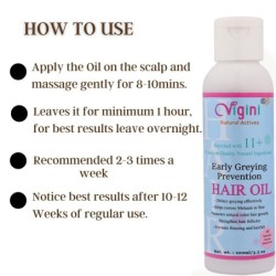 Vigini 100% Natural Actives Early Greying Prevention Hair Oil 100ml
