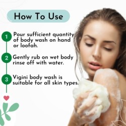 Vigini 100% Natural Actives Lightening Brightening Body Polishing Wash 200gm