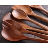 Craftland Kitchen Utensils Set Wooden Spoons for Cooking Non Stick Pan Kitchen Tool Set of 6 with Holder