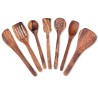 Twizzle Wooden Spoons and Spatula for Cooking Sleek Sold and Non Stick Cookware