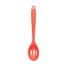 Femora Premium Virgin Silicone Slotted Spoon with Grip Handle Red