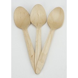Zeonely Mart Disposable Wooden Bamboo Spoon Size 14 Cm Length Pack Of 50